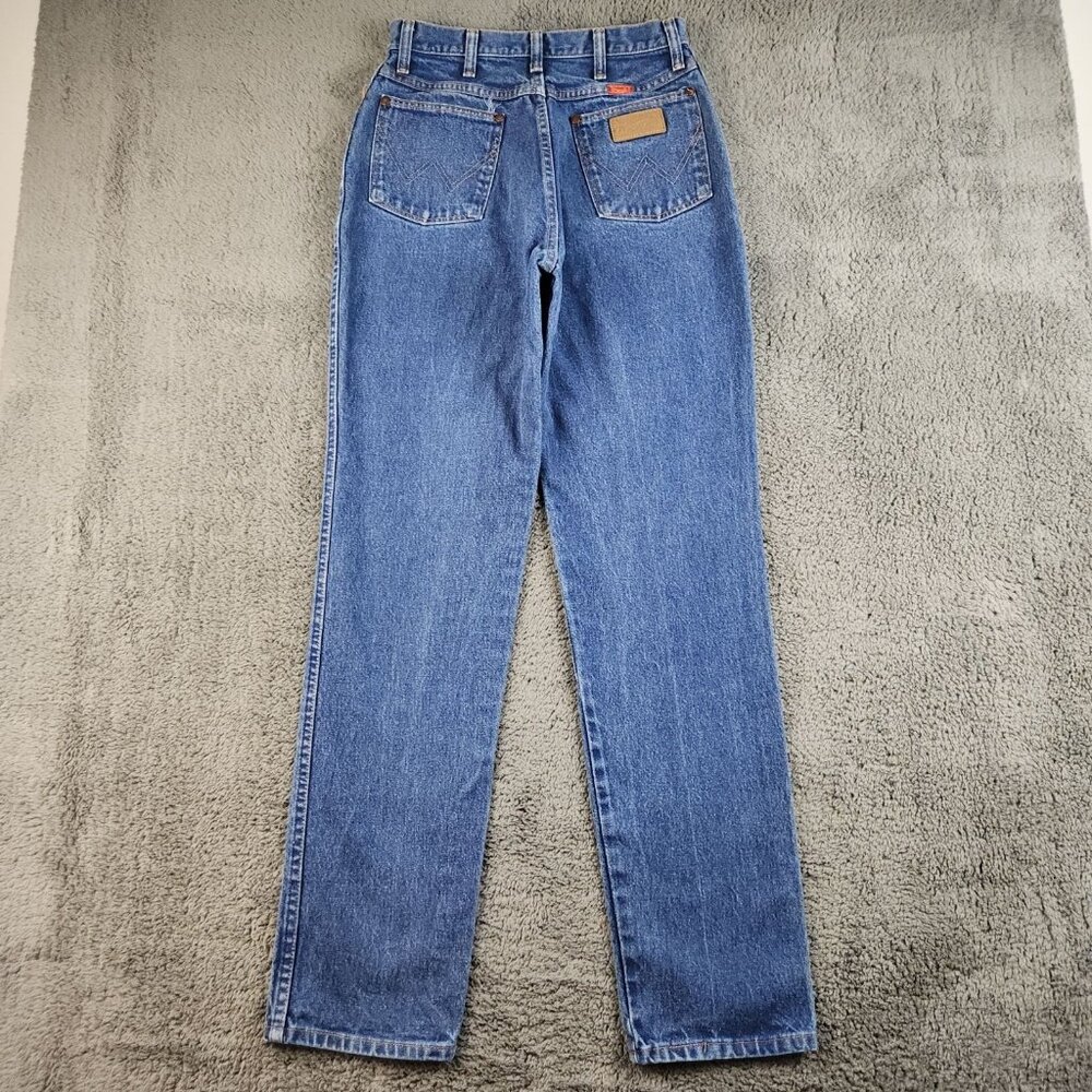 Women's Wrangler Cowboy Cut Slim Fit Jean Size 11/12 Super High Rise Tapered USA - Picture 2 of 10